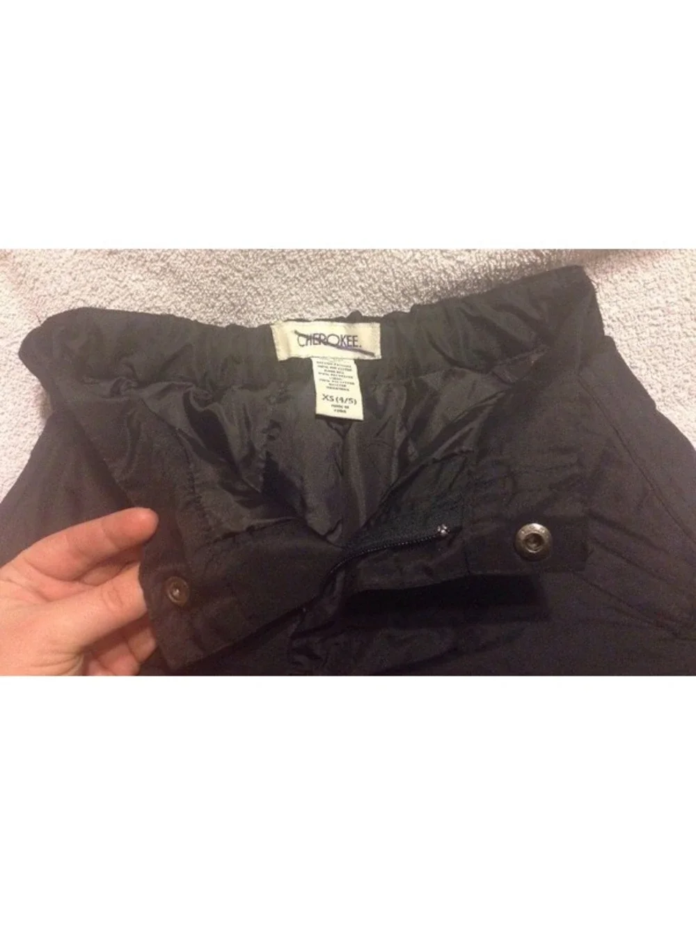 Kid's Ski Snow Pants Size 4/5 XS Cherokee Lined Reinforced Knees Winter X-small